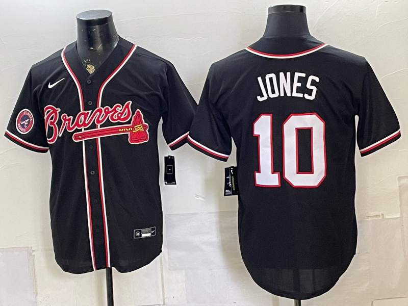 Men Atlanta Braves #10 Jones black Nike 2026 Jersey 0728001->atlanta braves->MLB Jersey